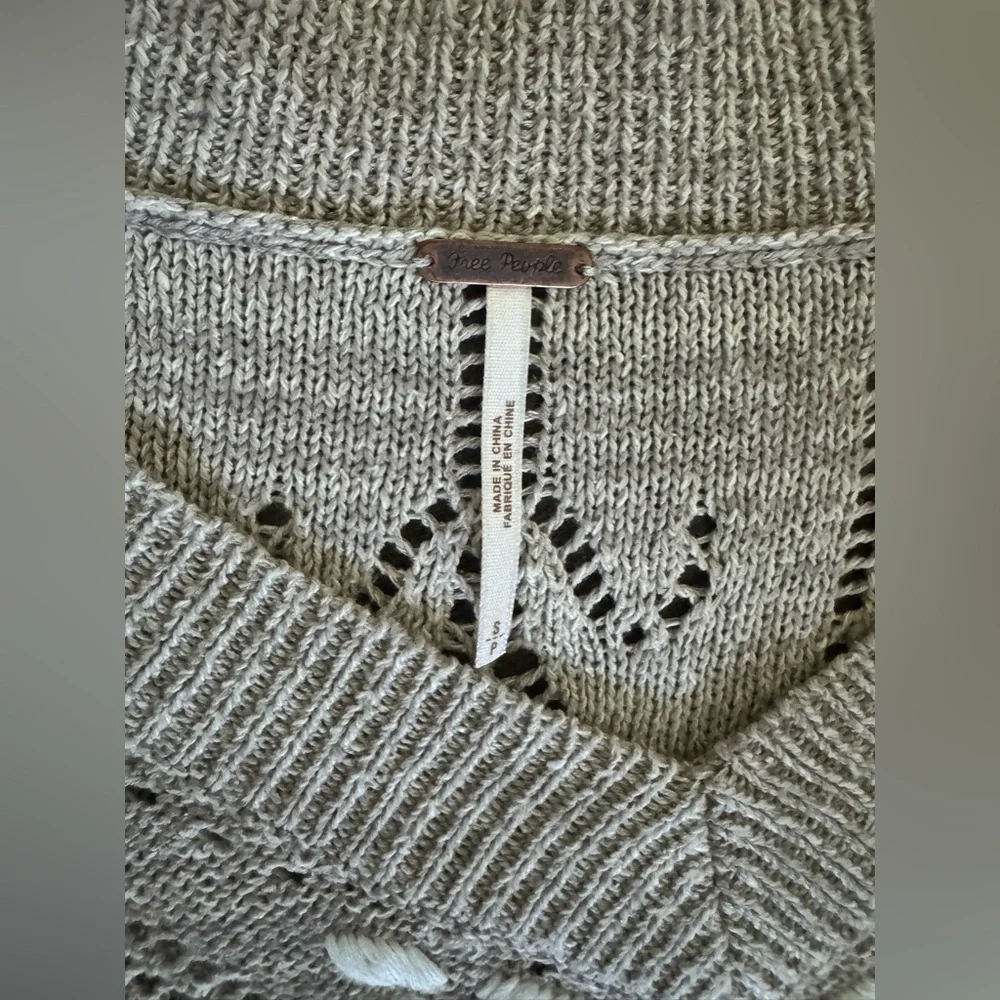 Free People Precious Pointelle Poncho Size Small